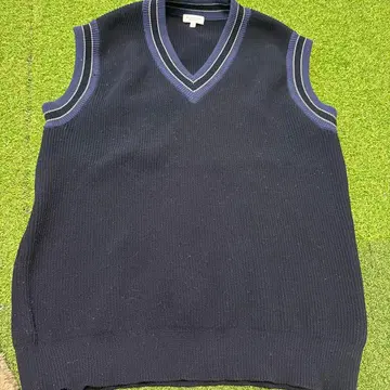 BEAUTY&YOUTH 네이비 V넥 베스트 L 아이비
