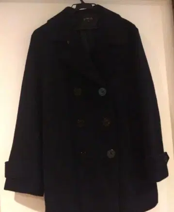 네이비 피 코트 남성용