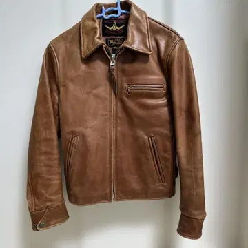 B-McCOY'S 천연 가죽 싱글 라이더 자켓 36