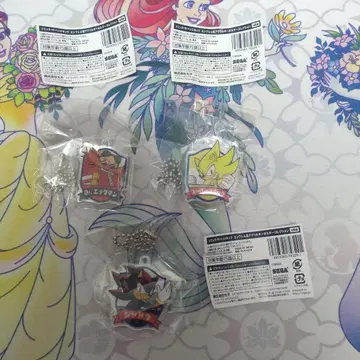 소닉 더 헤지혹 엠블럼풍 아크릴 키링 컬렉션 3개