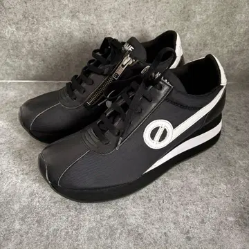 [노네임] 새상품급 스피도 조거 통굽 스니커즈 가죽 나일론 블랙 36