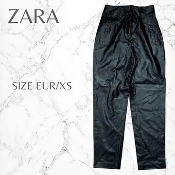 자라 작은 사이즈 쿨 스타일 인조 가죽 테이퍼드 팬츠 EUR/XS