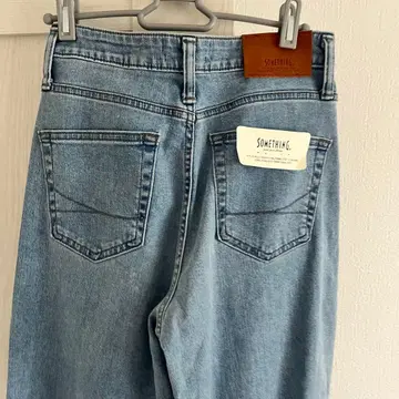 SOMETHING 라이트 블루 플레어 데님 M