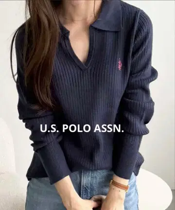 U.S. POLO ASSN. 네이비 긴팔 스웨터
