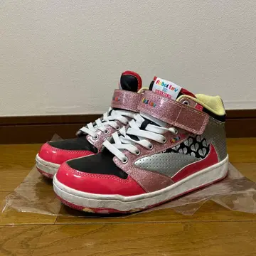 Robot Luv x PALMER 하이컷 스니커즈 반짝이 핑크