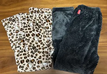 호카론 키티 레오파드 무늬, 그레이 룸 팬츠 2세트