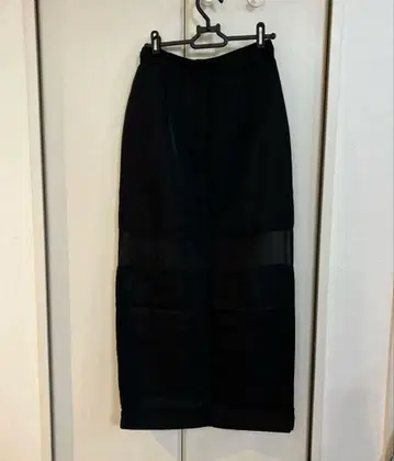 CLANE 시어 스위칭 스트레이트 스커트