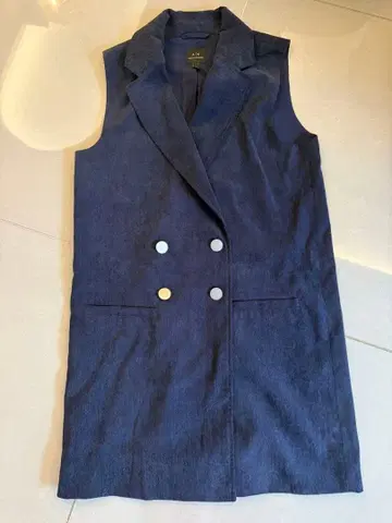 Armani Exchange 네이비 더블 브레스트 베스트 S 사이즈