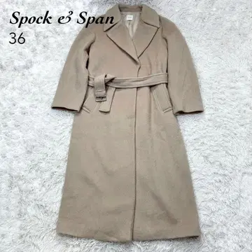 [ 인기 ] 스픽 앤 스팬 롱 울 코트 맥시 길이 벨트 포함 S