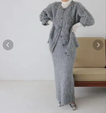 ungrid 페더얀 니트 가디건 스커트 셋업 언그리드