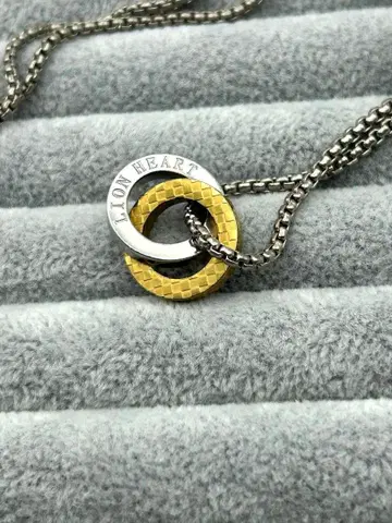 LION HEART 라이온 하트 더블 링 목걸이 골드