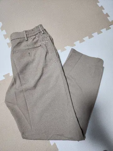 UNIQLO 턱 와이드 팬츠 2세트 베이지 블랙 S 사이즈