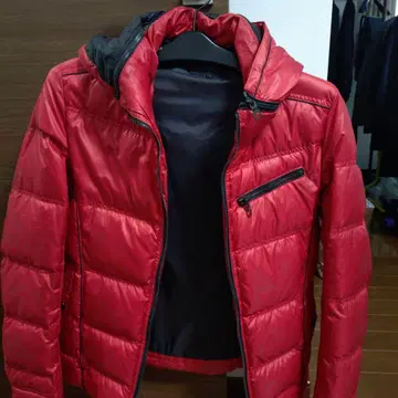 NICKLE 후드 부착 다운 자켓 46 레드