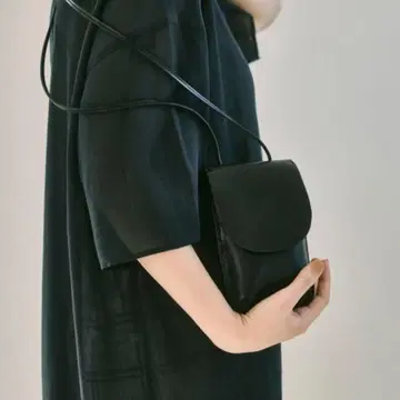 todayful 가죽 멀티 미니백 블랙