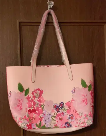 토트백 꽃무늬 핑크