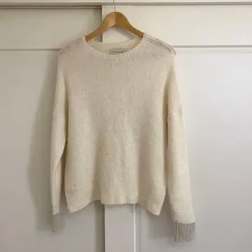 MAISON ANJE 모헤어 크루넥 니트 화이트 S IENA 새상품급