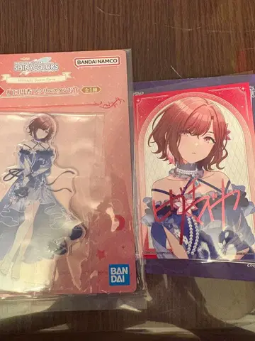 제일복권 아이돌마스터 샤이니 컬러즈 히구치 아크릴 스탠드 & 안내장