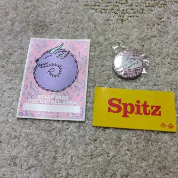 스피츠 스티커와 캔 배지 3종 세트