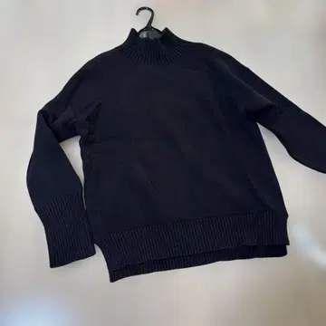 리브 하이넥 심플 니트 수르 7 블랙