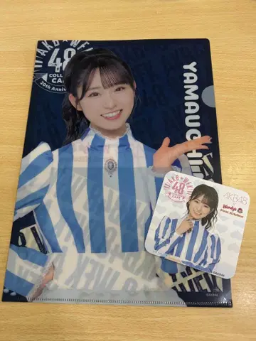야마우치 미즈키 AKB48 웬디스 콜라보 클리어 파일&코스터