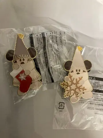 디즈니 릴린린 핀 배지 2개 세트 크리스마스