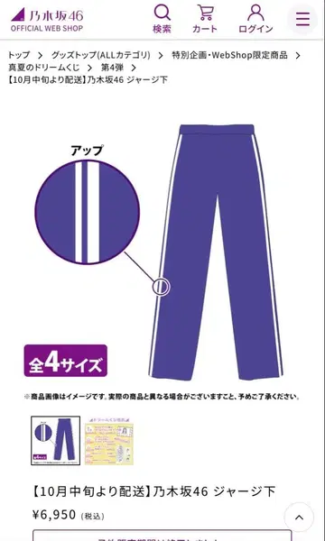 노기자카46 저지 하의 보라색