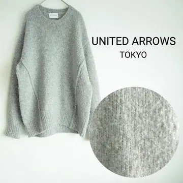 UNITED ARROWS TOKYO 알파카 혼방 니트 크루넥 포근한