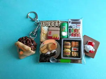 가챠 충전식 파우치 캔디 백 키링 고양이 런치 2