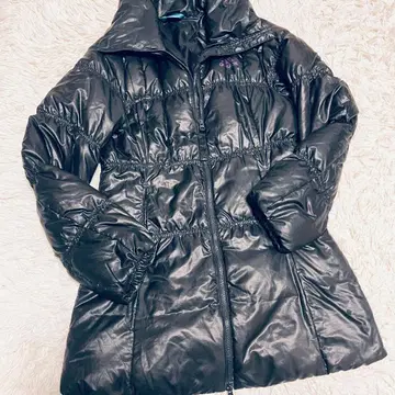 adidas 후드 부착 블랙 다운 자켓