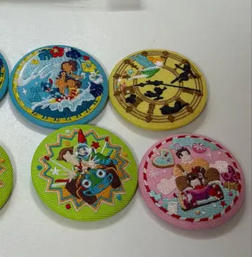 디즈니 자수 캔뱃지 4개 세트