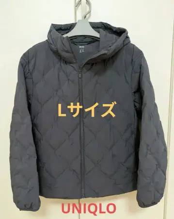 유니클로 퍼프 테크 후드티 다크 그레이 L 사이즈