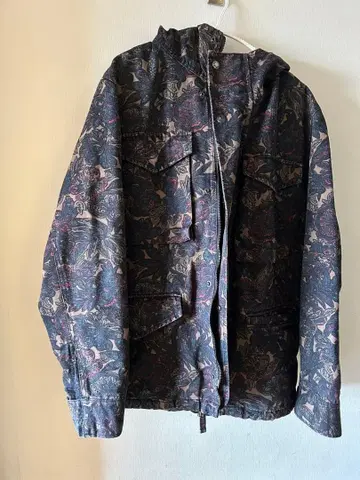 마운틴 파카 자켓 남성용 올 패턴 보타니컬 페이즐리 ZUCCa