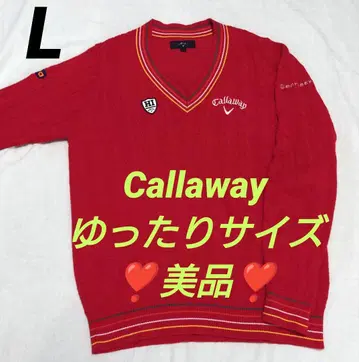 캘러웨이 여성용 골프웨어 스웨터 루즈핏 L 레드