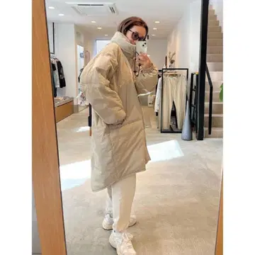 TODAYFUL 후드 부착 롱 다운 자켓 올리브