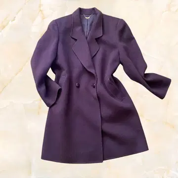 울 느낌 더블 체스터 코트 보라색 퍼플 고급