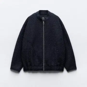 Zara 부클 오버사이즈 봄버 자켓