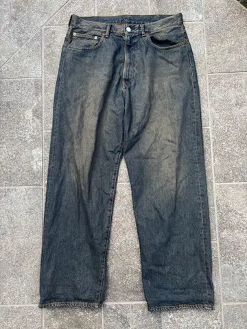 BEAMS 와이드 스트레이트 데님 팬츠 DUSTY INDIGO M 사이즈