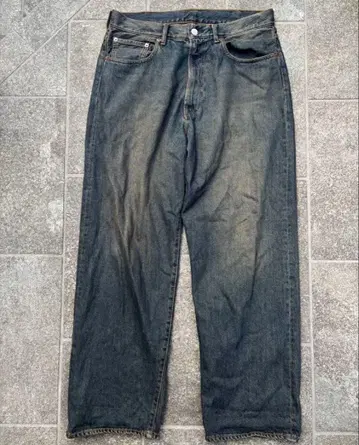 BEAMS 와이드 스트레이트 데님 팬츠 DUSTY INDIGO M 사이즈