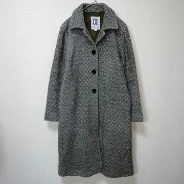 미쉘클랑 체스터 코트 그레이 울 혼방 심플 38 M