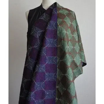 No.46 칸타 스톨 빈티지 실크 스퀘어 디자인