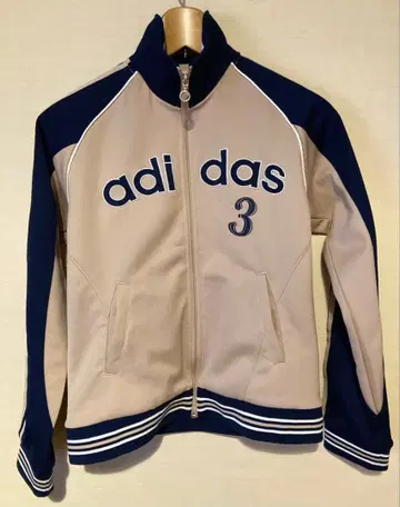 adidas 집업 자켓 베이지/네이비 트랙 자켓