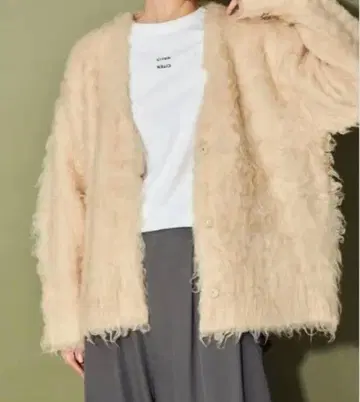 CITEN 슈퍼 샤기 니트 가디건