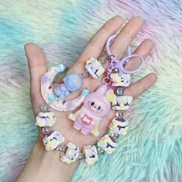 1점 한정 LABUBU 러브부 키링 플로키 [ 보라색 ]