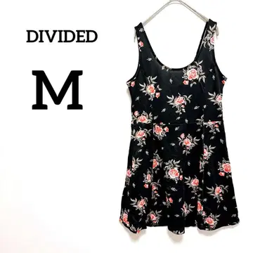 DIVIDED 꽃무늬 블랙 계열 슬리브리스 미니 원피스 [ XL ]