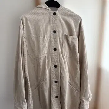 MEYAME 코듀로이 후드 자켓 화이트 베이지