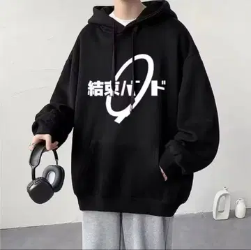 결속 밴드 후드티 블랙 L 사이즈 정품