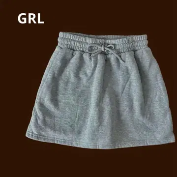GRL 속기모 맨투맨 미니 스커트 이너 팬츠 포함 라이트 그레이 F