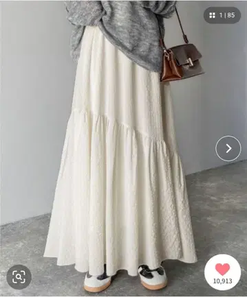 시어 시어링 비대칭 캉캉 스커트