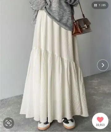 시어 시어링 비대칭 캉캉 스커트