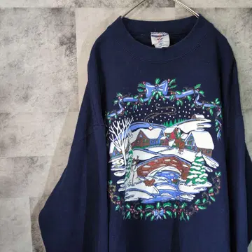 저지 90s~00s 맨투맨 트레이닝복 네이비 L C48,3